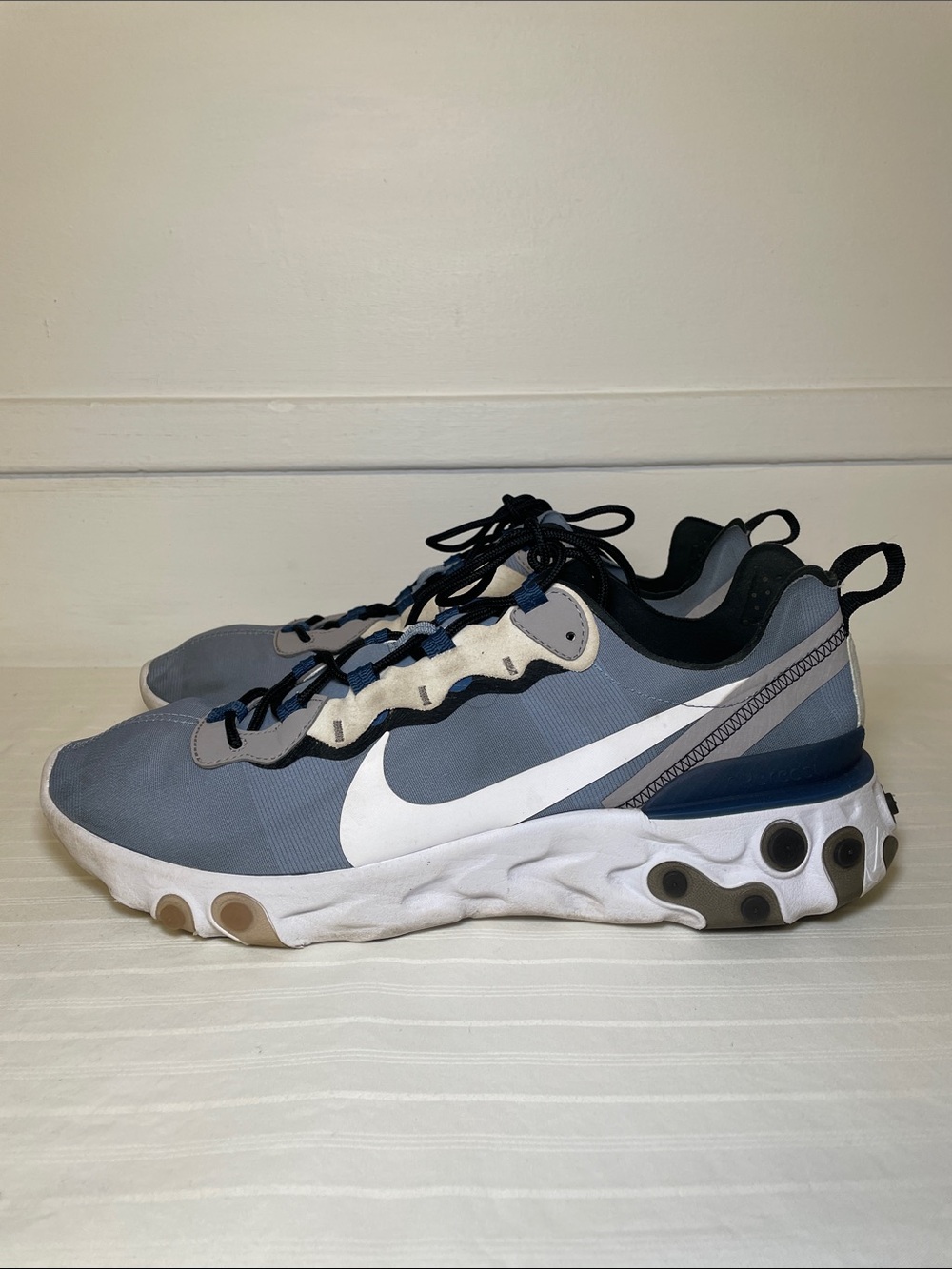 Nike React Element 55 blue athletic running shoes sneakers men’s size 13